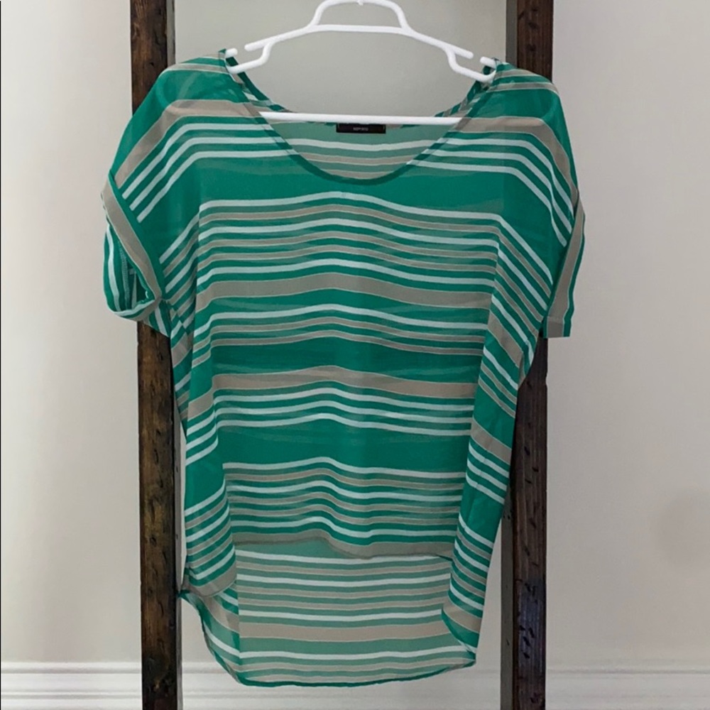 Sheer green blouse